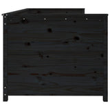 Day Bed without Mattress Black 80x200 cm Solid Wood Pine - Extra Image
