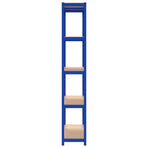 5-Layer Shelves 3 pcs Blue Steel and Engineered Wood