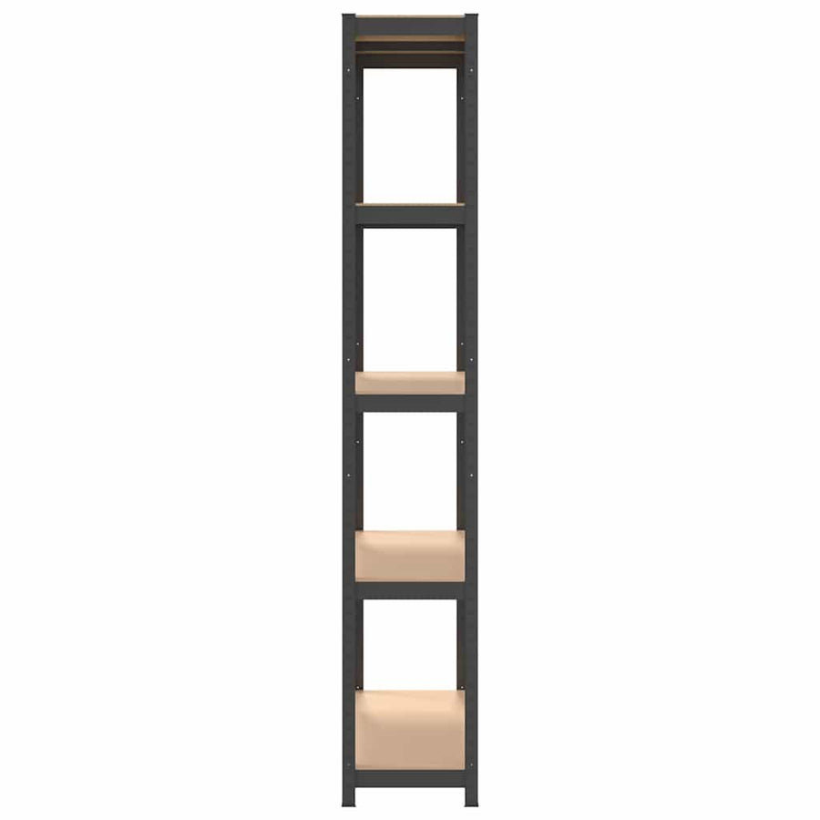 5-Layer Storage Shelf Anthracite Steel and Engineered Wood