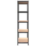 5-Layer Storage Shelf Anthracite Steel and Engineered Wood