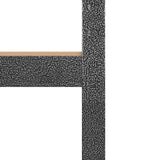5-Layer Heavy-duty Shelf Grey Steel and Engineered Wood - Low Angle