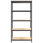 5-Layer Storage Shelf Anthracite Steel and Engineered Wood