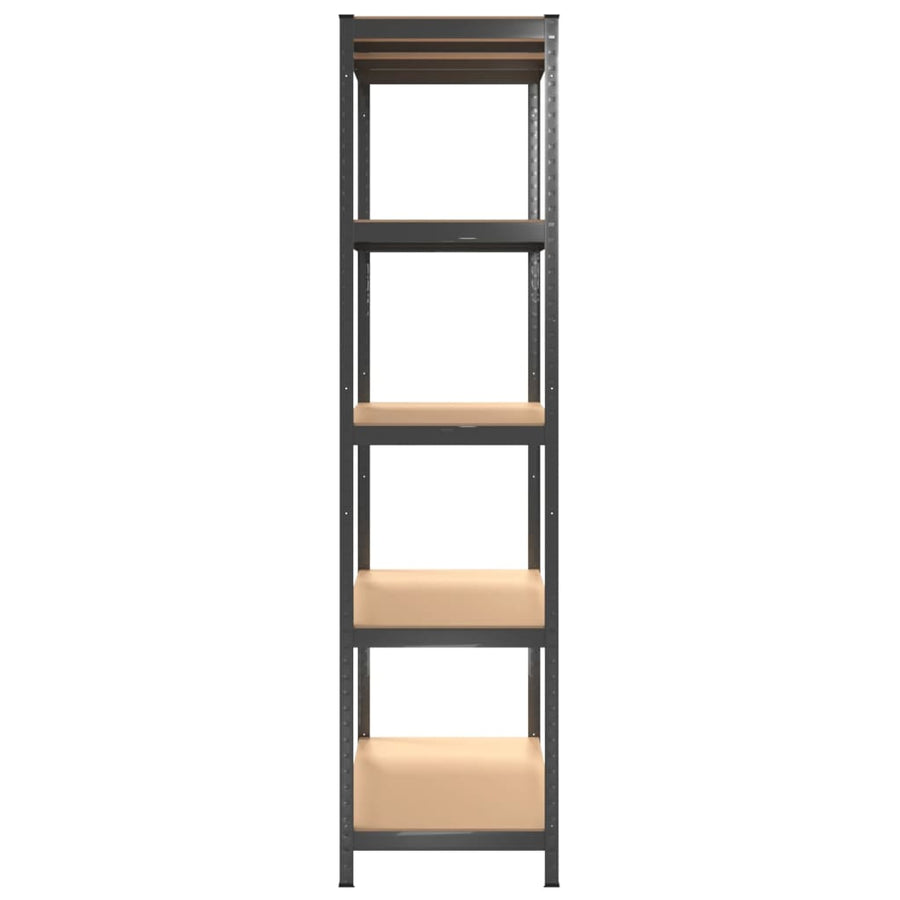 5-Layer Storage Shelf Anthracite Steel and Engineered Wood