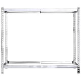 2-Layer Tire Rack Silver 110x40x110 cm Steel - Top-Down View