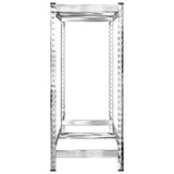 2-Layer Tire Racks 2 pcs Silver 110x40x110 cm Steel - Rear View