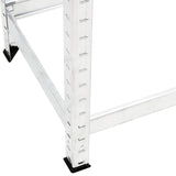 2-Layer Tire Racks 2 pcs Silver 110x40x110 cm Steel - Close-Up Angle