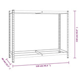 2-Layer Tire Racks 2 pcs Silver 110x40x110 cm Steel - Extra Image