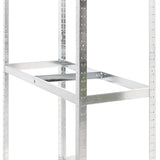 3-Layer Tire Rack Silver 110x40x200 cm Steel - Close-Up Angle