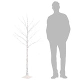 LED White Birch Tree Warm White 72 LEDs 150 cm - Close-Up Angle