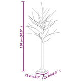 LED White Birch Tree Warm White 96 LEDs 180 cm - Low Angle