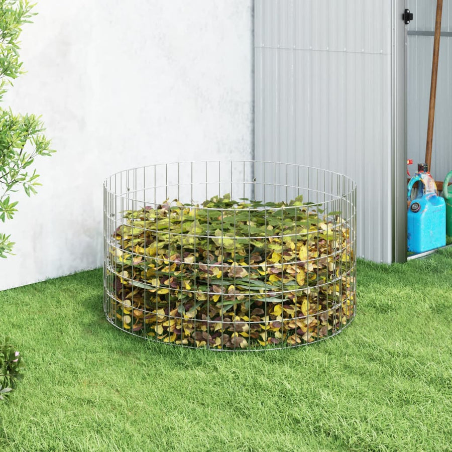 Garden Composter Ø100x50 cm Galvanised Steel