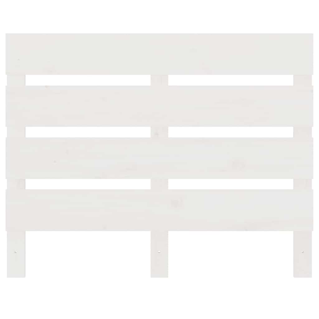 Headboard White 100 cm Solid Wood Pine
