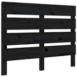 Headboard Black 100 cm Solid Wood Pine - Front View