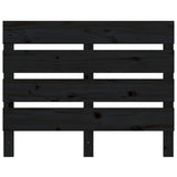 Headboard Black 100 cm Solid Wood Pine - Side View