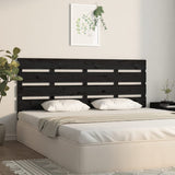 Headboard Black 150 cm Solid Wood Pine - Side View