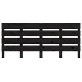 Headboard Black 150 cm Solid Wood Pine - Top-Down View