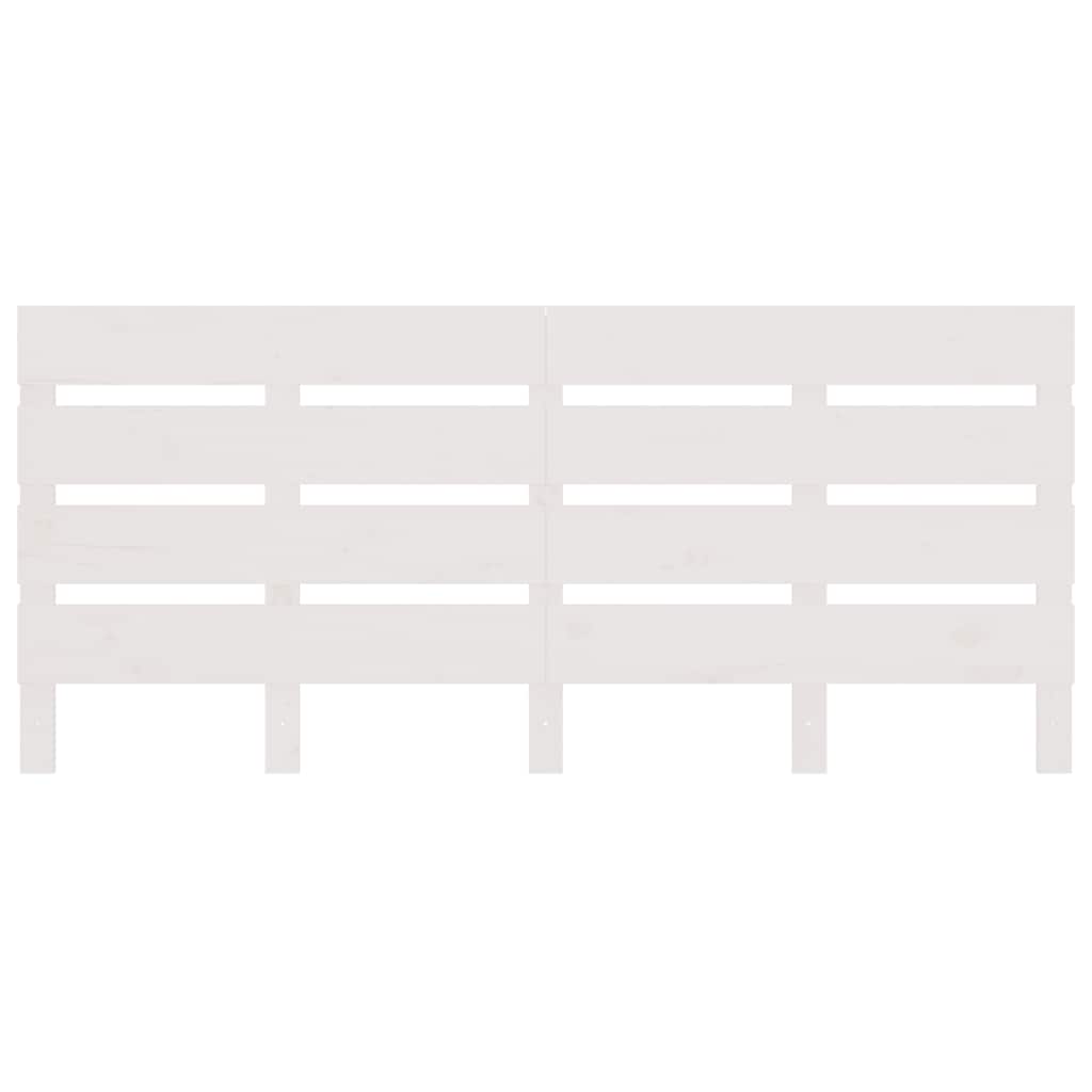 Headboard White 180 cm Solid Wood Pine