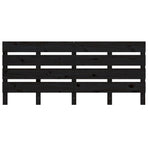 Headboard Black 180 cm Solid Wood Pine