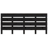 Headboard Black 180 cm Solid Wood Pine - Top-Down View
