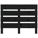 Headboard Black 75 cm Solid Wood Pine
