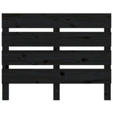Headboard Black 75 cm Solid Wood Pine - Side View