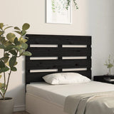 Headboard Black 75 cm Solid Wood Pine - Top-Down View