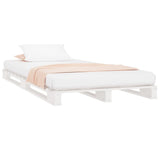 Pallet Bed without Mattress White 100x200 cm Solid Wood - Side View