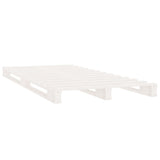 Pallet Bed without Mattress White 100x200 cm Solid Wood - Top-Down View