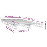 Pallet Bed without Mattress White 100x200 cm Solid Wood - Low Angle