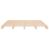 Pallet Bed without Mattress 137x187 cm Double Solid Wood - 45-Degree Angle