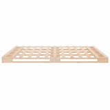 Pallet Bed without Mattress 137x187 cm Double Solid Wood - Rear View