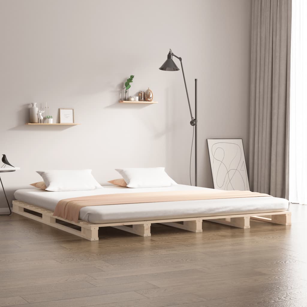 Pallet Bed without Mattress 137x187 cm Double Solid Wood