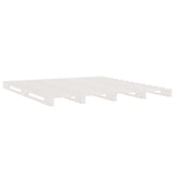 Pallet Bed without Mattress White 137x187 cm Double Solid Wood
