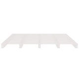 Pallet Bed without Mattress White 137x187 cm Double Solid Wood