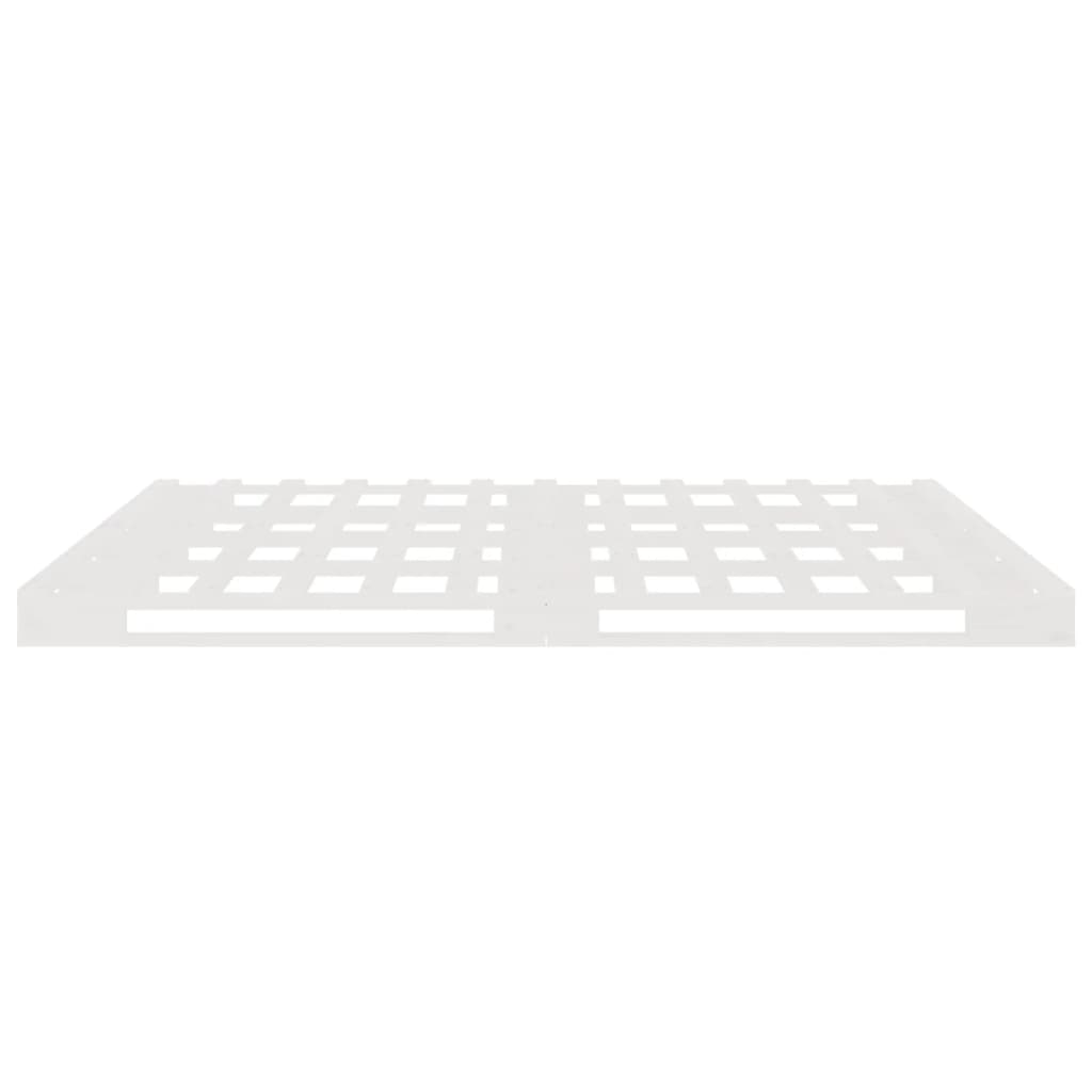 Pallet Bed without Mattress White 137x187 cm Double Solid Wood