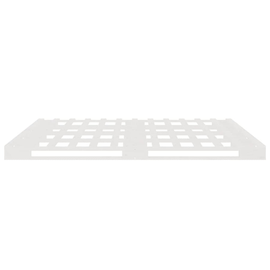 Pallet Bed without Mattress White 137x187 cm Double Solid Wood