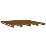 Pallet Bed without Mattress Honey Brown 137x187 cm Double Solid Wood