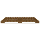 Pallet Bed without Mattress Honey Brown 137x187 cm Double Solid Wood