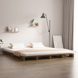 Pallet Bed without Mattress Honey Brown 137x187 cm Double Solid Wood