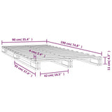 Pallet Bed without Mattress 90x190 cm Solid Wood