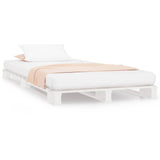 Pallet Bed without Mattress White 90x190 cm Solid Wood