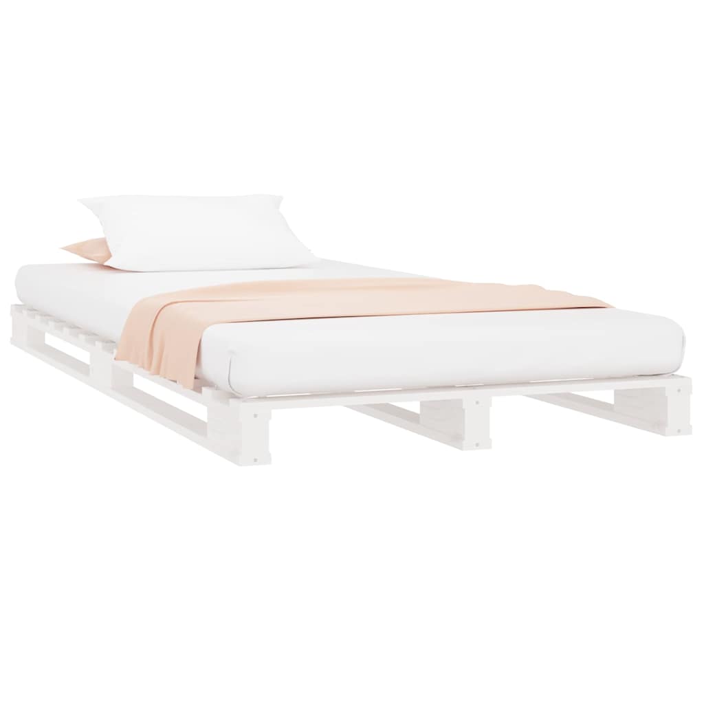 Pallet Bed without Mattress White 90x190 cm Solid Wood
