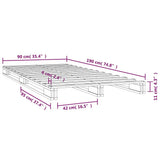 Pallet Bed without Mattress White 90x190 cm Solid Wood