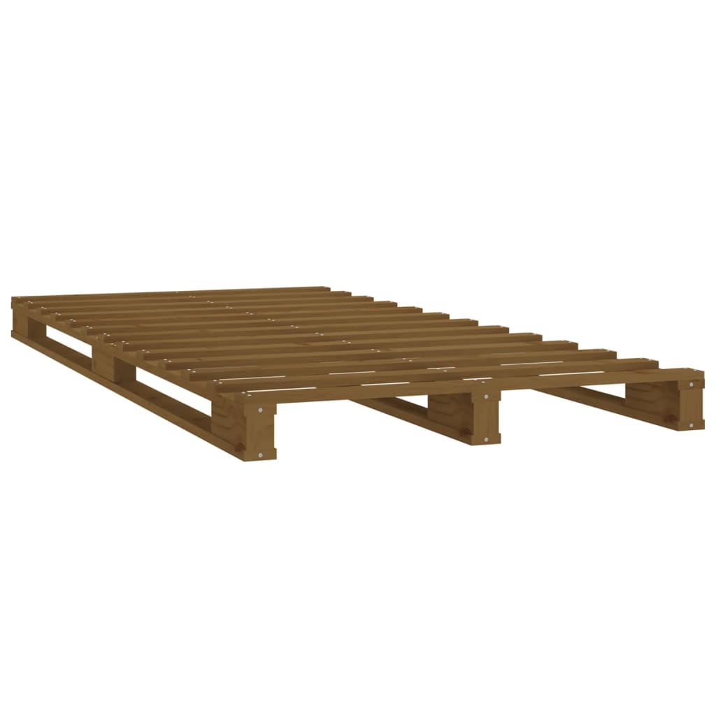 Pallet Bed without Mattress Honey Brown 90x190 cm Solid Wood