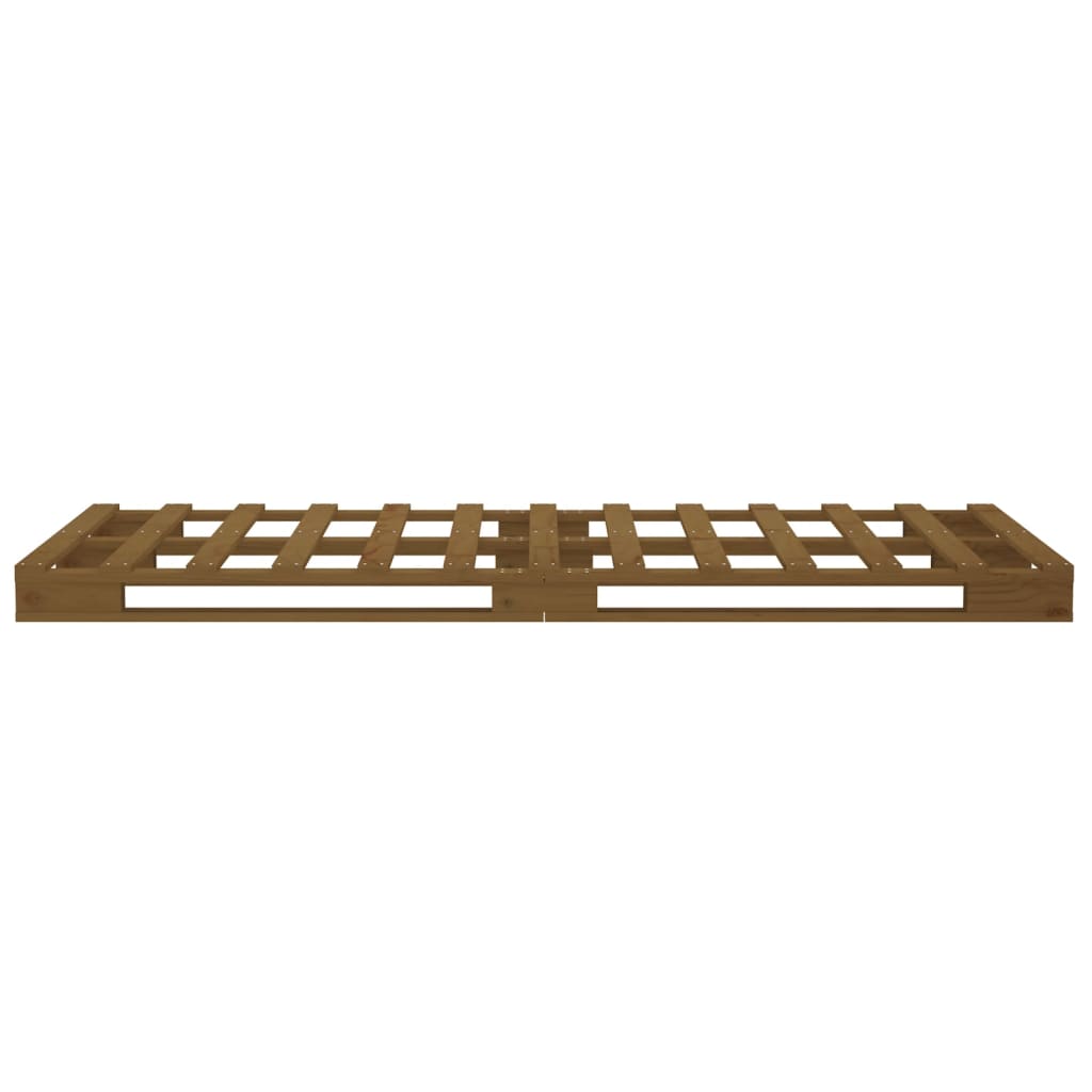 Pallet Bed without Mattress Honey Brown 90x190 cm Solid Wood