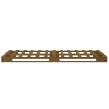 Pallet Bed without Mattress Honey Brown 90x190 cm Solid Wood - Rear View