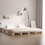 Pallet Bed without Mattress 135x190 cm Solid Wood