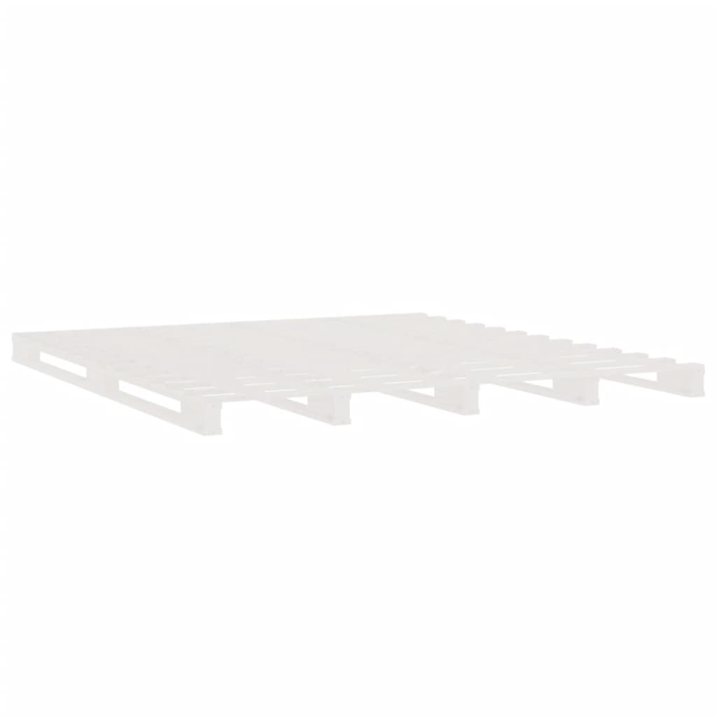Pallet Bed without Mattress White 135x190 cm Solid Wood