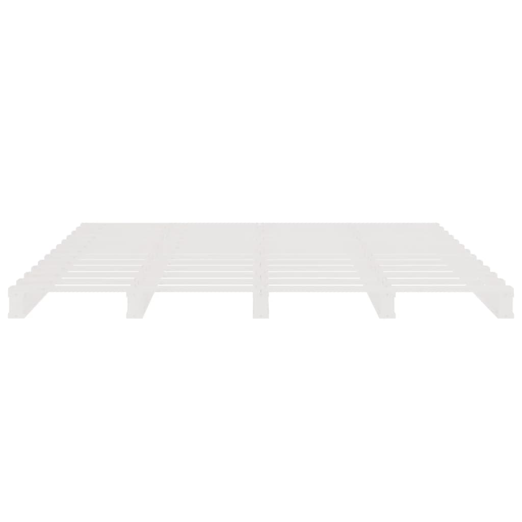 Pallet Bed without Mattress White 135x190 cm Solid Wood