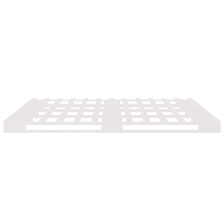 Pallet Bed without Mattress White 135x190 cm Solid Wood